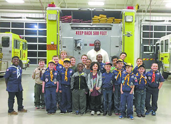 Cub Scouts visit Number Three Fire Department