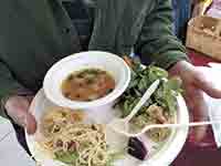 Local foods potluck style...