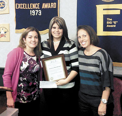 Jessica Henderson  Receives Exchange Club Ace Award  