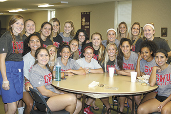 GWU Ladies LaCrosse volunteer