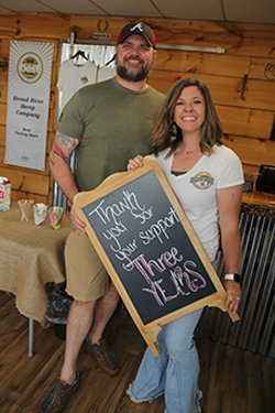 Scotti and Josh Biddix owners of Broad River Hemp Company welcomed the huge crowd that attended their 3rd anniversary celebration on April 23rd, 2022.