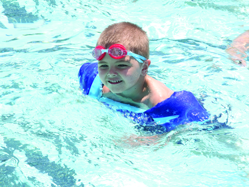 Benjamin Burgman at the Shelby Aquatic Center during the Sweet Safe Summer at the Shelby City