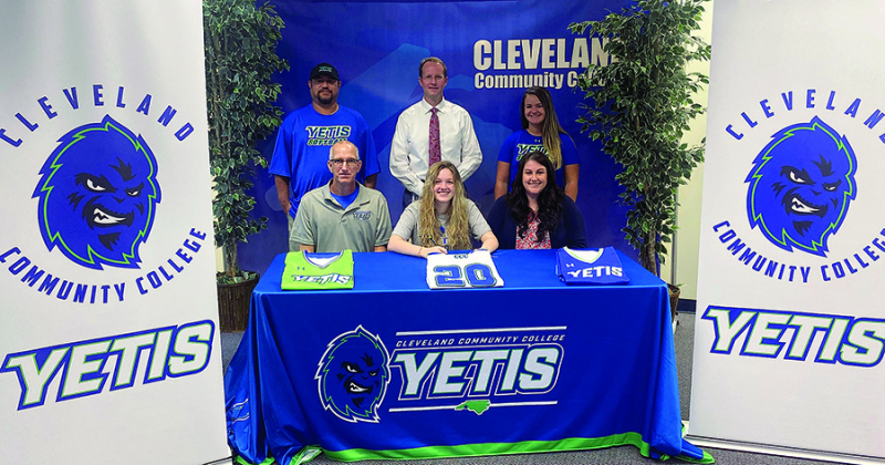 Savannah Carroll signs her National Letter of Intent to play softball at Cleveland Community College.