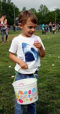Happy Easter egg hunting at Shelby City Park...