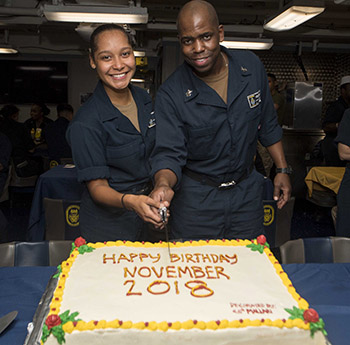 Seaman Walker celebrates birthday during deployment