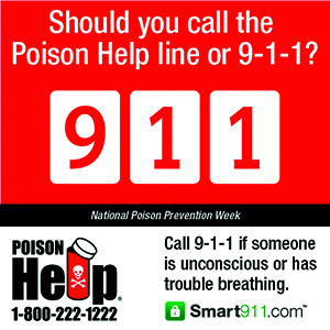 Poison Prevention Week is March 15 - 21, 2017