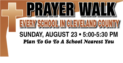 PRAYER WALK IS SUNDAY AUGUST 23, 2015