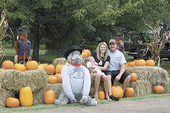 Fall pumpkin display in Fallston