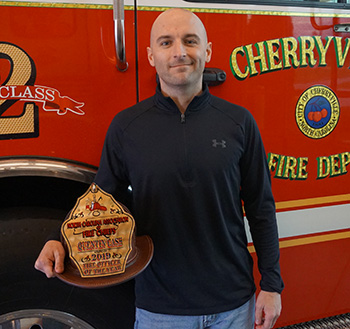 Quentin Cash wins 2019 NC Fire Officer of the Year award