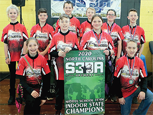 Pinnacle Classical Academy Middle School Archery Team Indoor State Championship Winners.