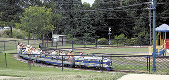 Miniature train ride provides fun at the park!