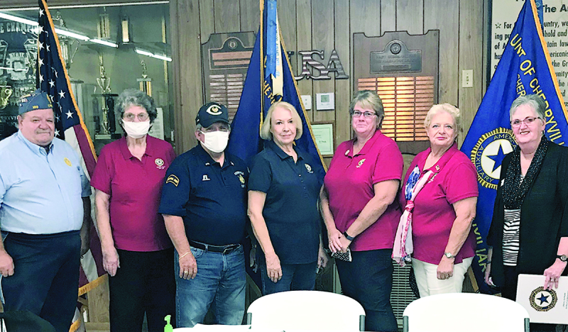 2020-2021 Unit 100 AL Ladies Auxiliary officers installed