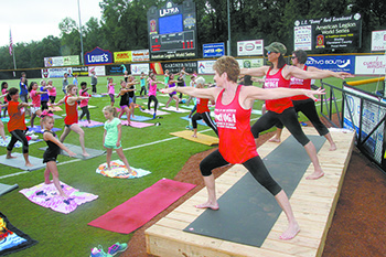 Yoga takes the field during ALWS