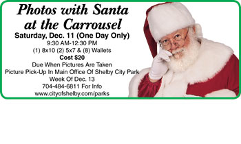 Photos with Santa at the Carrousel December 11th