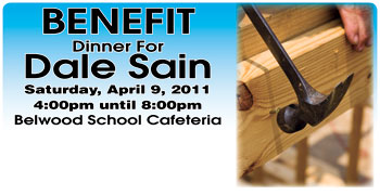 BENEFIT DINNER FOR DALE SAIN