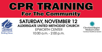 ALDERSGATE UNITED METHODIST TO OFFER CPR TRAINING