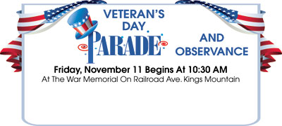 VETERAN'S DAY OBSERVANCE IN KINGS MOUNTAIN