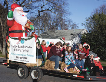 Blue Skies Welcomed  2011 Shelby Christmas Parade