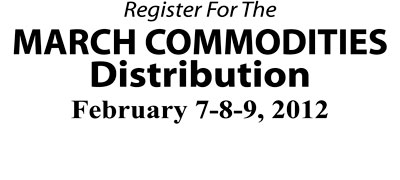 SIGN UP FOR COMMODITIES DISTRIBUTION