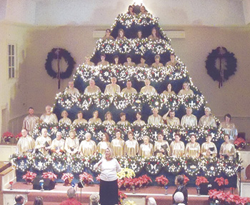 SINGING CHRISTMAS TREE AT DOUBLE SPRINGS BAPTIST CHURCH