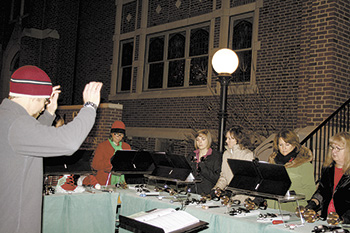 Central United Methodist Handbell Ringers Fill The Night Air With Music