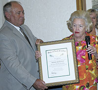 Adelaide Craver Receives  “The Order of the Long Leaf Pine”