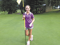 Natalie Lutz Makes Hole In One