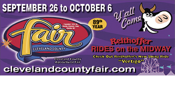 CLEVELAND COUNTY FAIR IS SEPT 26 - OCT 6