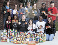 Early College High School students help with VFW Food Drive