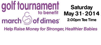 BENEFIT GOLF TOURNAMENT IS MAY 31, 2014