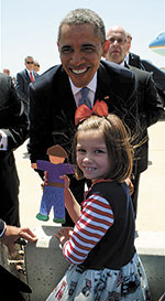 Kaitlyn and 'Flat Stanley' Meet The President