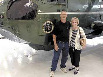 Local Couple tours Marine One while on vacation...