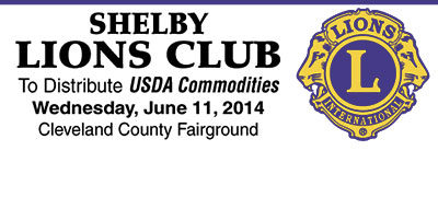 Shelby Lions Club Distributing USDA Commodities 