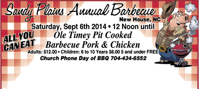 SANDY PLAINS ANNUAL BARBECUE