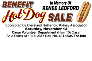 BENEFIT HOT DOG SALE