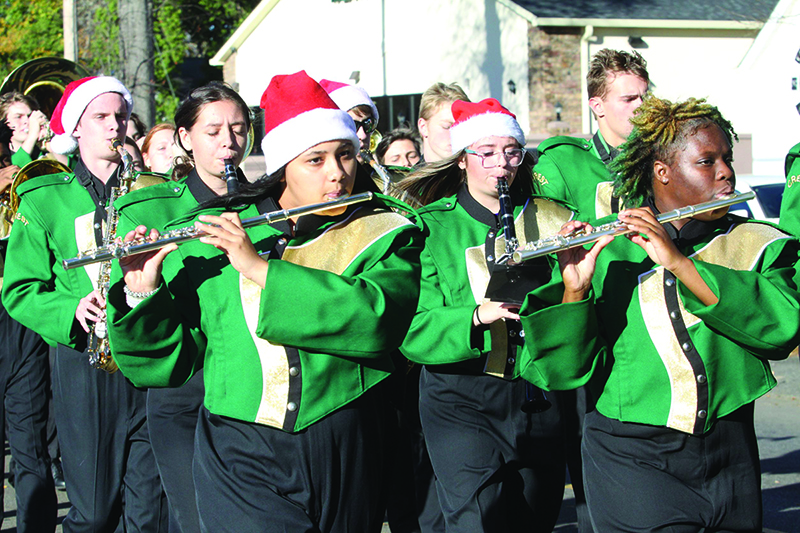 Crest High Marching Band performs at the Boiling Springs Christmas Parade on November 27th,2022. 