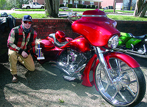 Joe Hersek poses with his Best of Show Trophy 