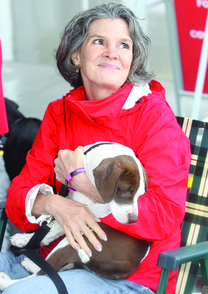 C.A.R.E. Volunteer Ginger Bullock and dog Tara 