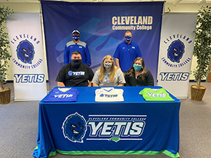 Trinity Hatchel signs a National Letter of Intent to play softball at Cleveland Community College.