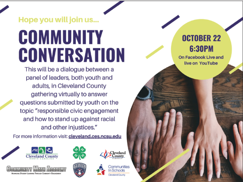 Clev. Co. 4-H, others, host Community Conversation event on October 22
