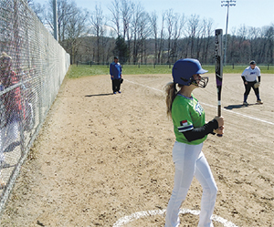 Cleveland Community College's Yetis Softball team in action at Surry Community  College