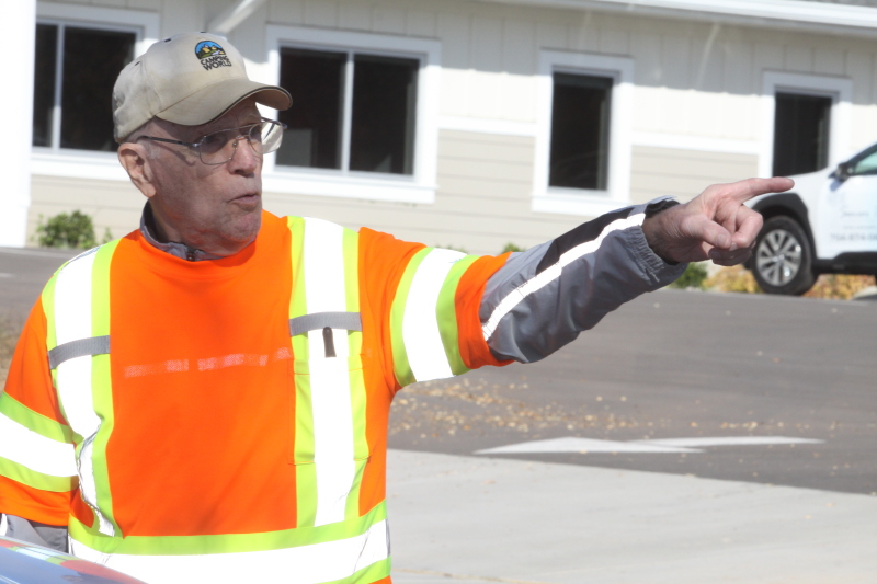 Bruce Dumas was directing traffic during the Council on Aging Car and Vendor Fair on Saturday, October 28th.  