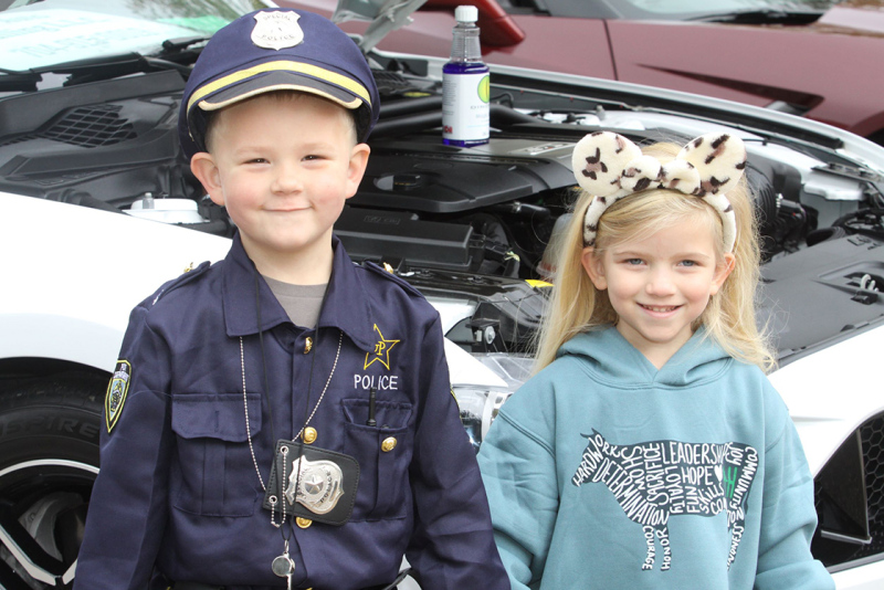 Cousins, Logan Gibson and Kynzlie Wright strolled around at Neal Senior Center's October Fest Vendor and Car Show on October 29th.  