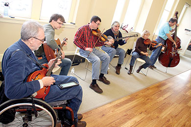 Log Cabin String Band performs at the Spring Square Dance