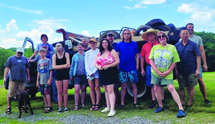 Shelby Rotary Club and their community partners collectively removed more than 67 tires and 500 pounds of other trash from the First Broad River